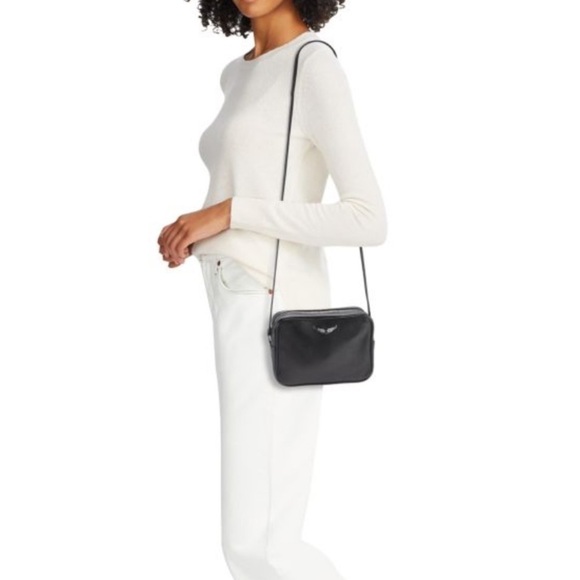 Zadig & Voltaire Black Wing Camera Bag Crossbody Purse NWT - Picture 13 of 14